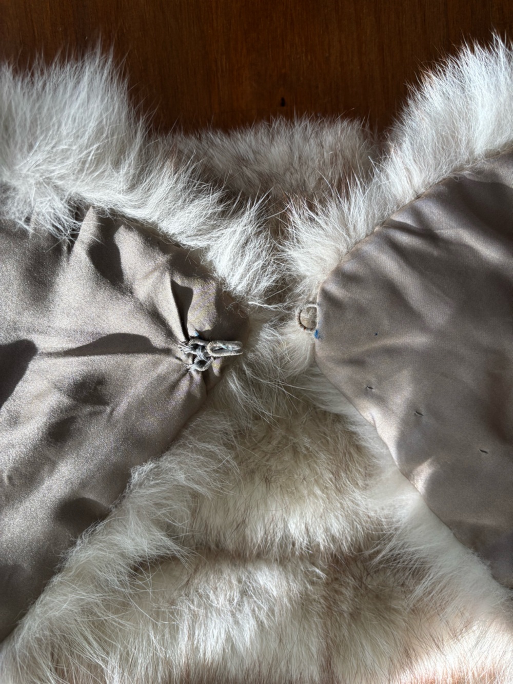 Vintage Fox Grey Gray Silver Fur Stole Wrap Shawl Authentic Fur - Picture 2 of 5